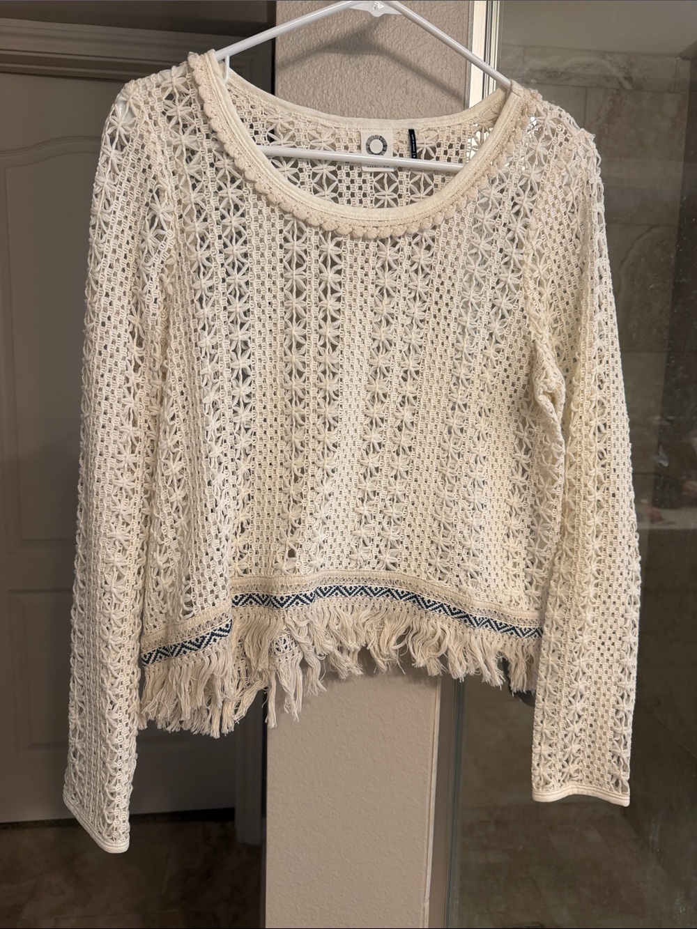 Anthropologie Akemi + Kin Crochet Fringe Top